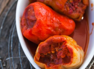 Stuffed pepper with meat and vegetables