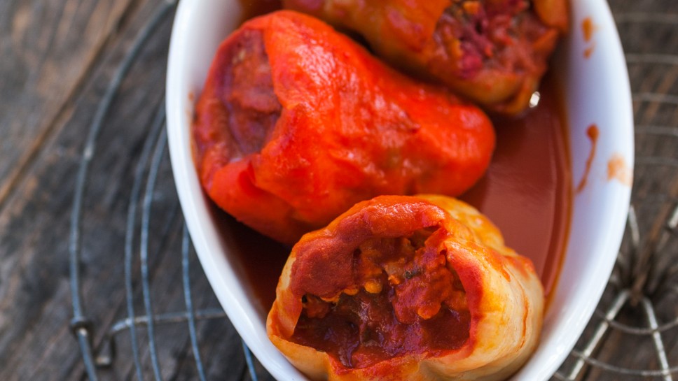 Stuffed pepper with meat and vegetables