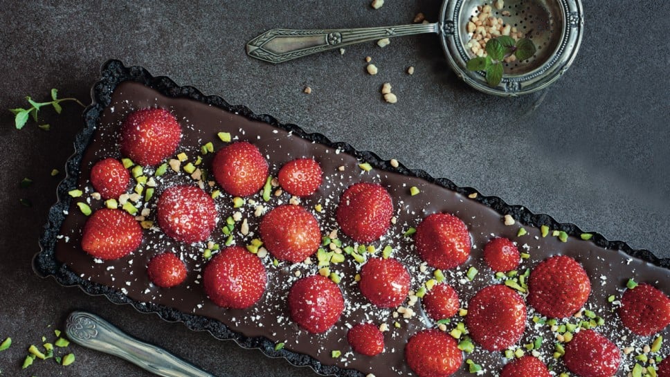 cokoladni tart s jagodama