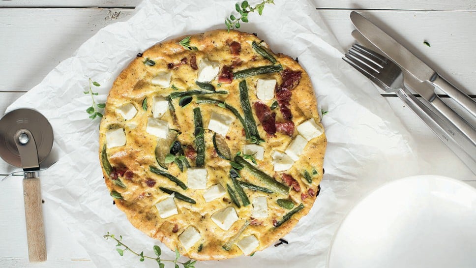 fritata sa sunkom, sirom i povrcem
