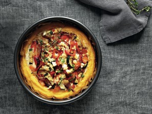 zapecena palenta s povrcem i feta sirom