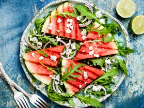 grillana lubenica s rukolom i feta sirom