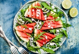 grillana lubenica s rukolom i feta sirom