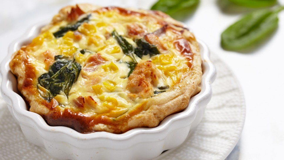 mini quiche s kukuruzom, spinatom i lososom