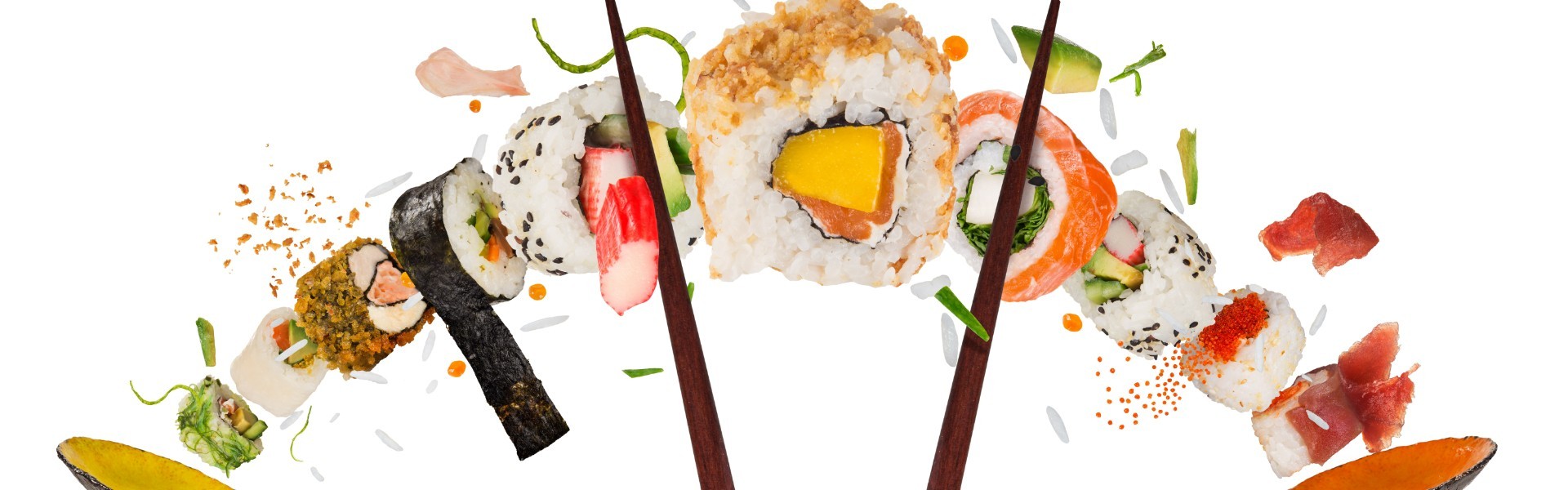 sushi i stapici za jelo