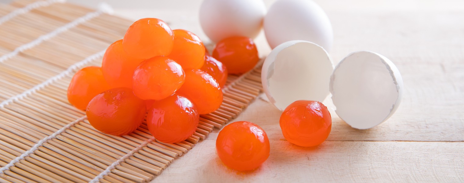 Salted egg yolk made from duck eggs