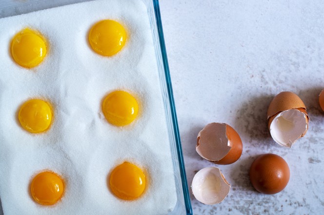 Homemade Salt Cured Egg Yolk 