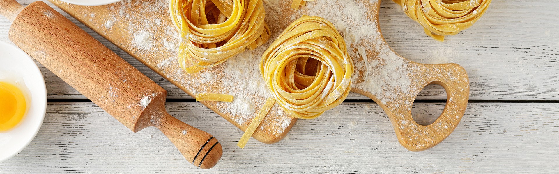 pasta on cutting board, food top