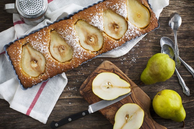 Pear and almond tart